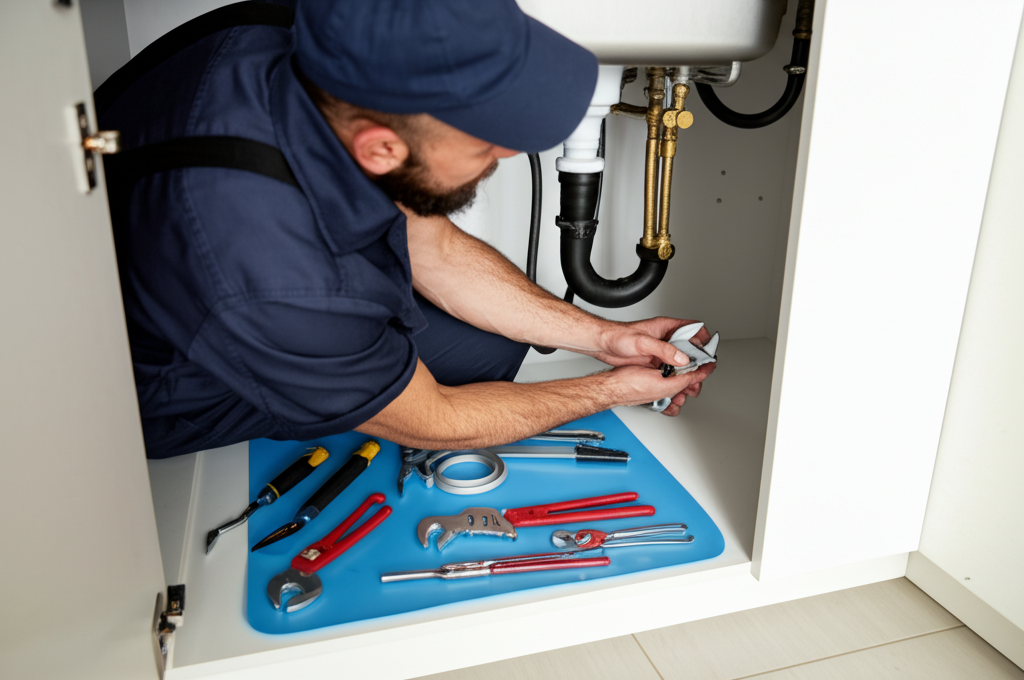 Plumber working